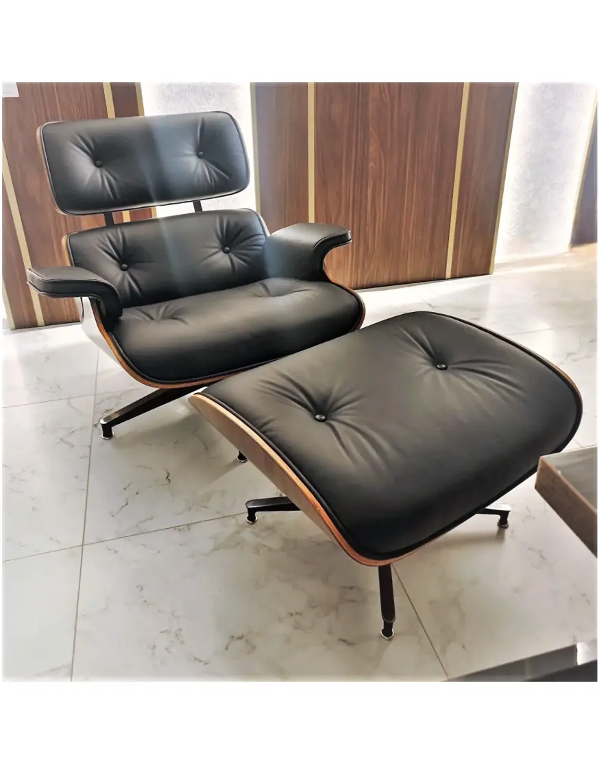 Кресло Eames Lounge с оттоманкой