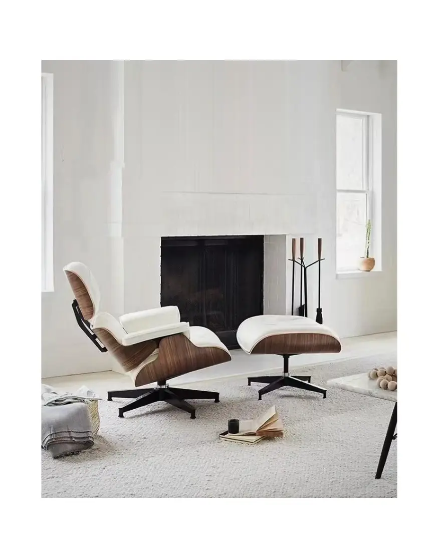Кресло Eames Lounge с оттоманкой