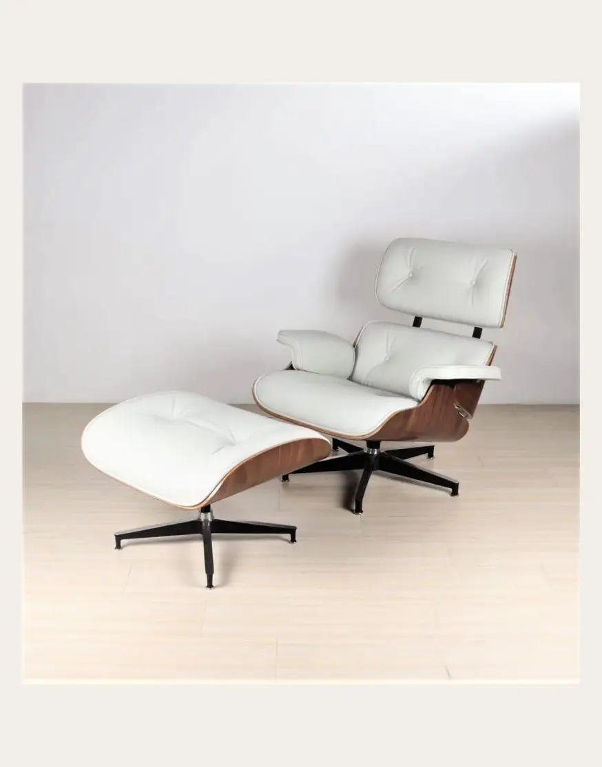 Кресло Eames Lounge с оттоманкой