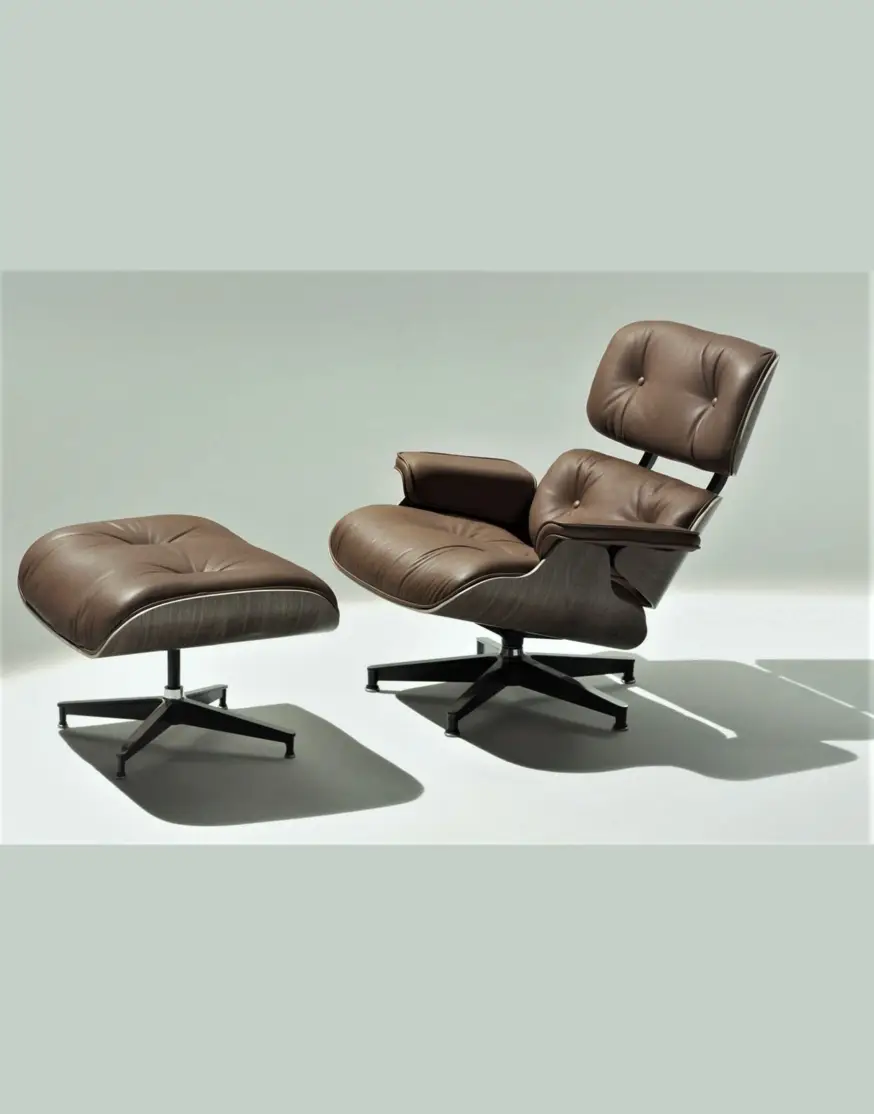 Кресло Eames Lounge с оттоманкой