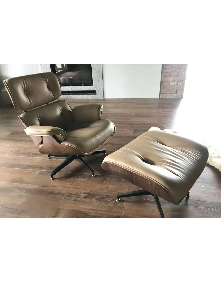 Кресло Eames Lounge с оттоманкой