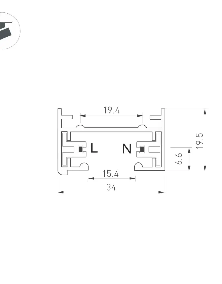 Шинопровод Arlight LGD-2TR-TRACK-2000-BK 022772