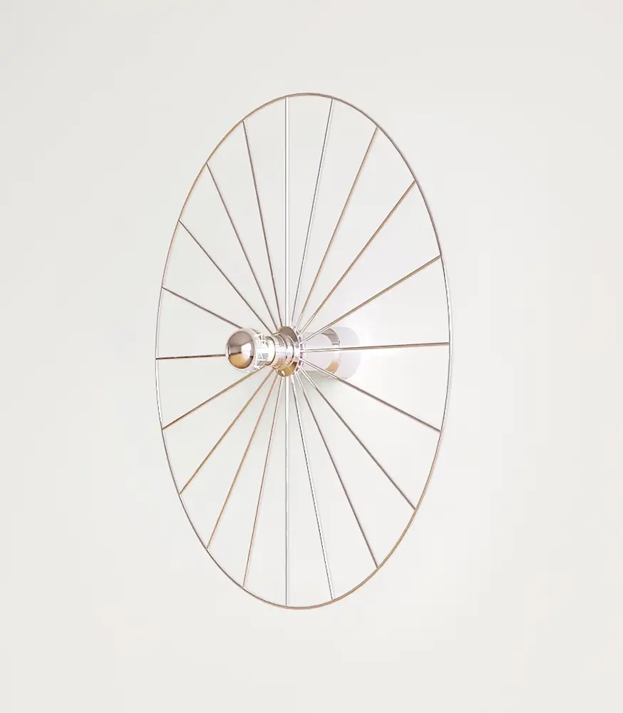 Бра Wheel 60 см хром + цоколь 5 см хром