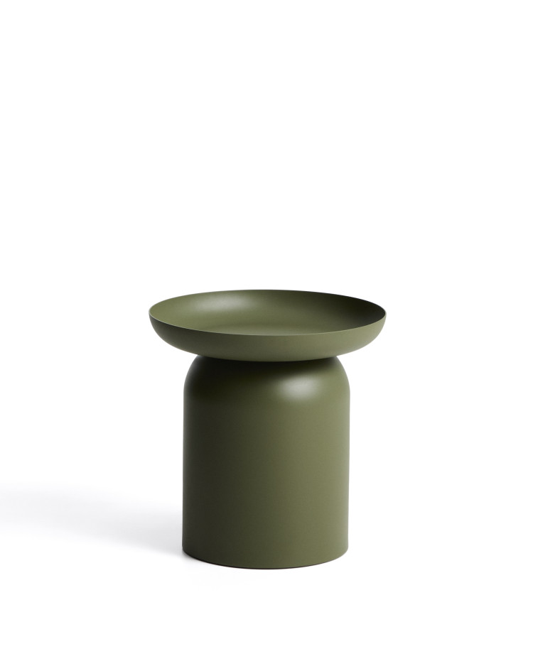 Уличный столик Arcola из зеленого алюминия, диаметр 45 см