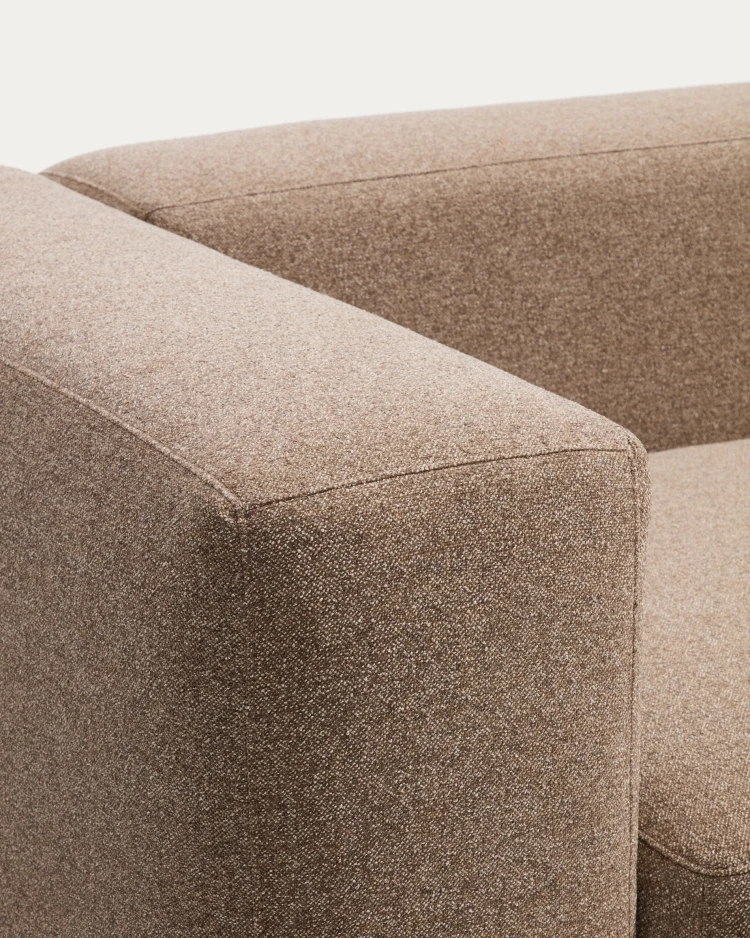 Угловой диван Blok из коричневой синели, 5 мест, 320 x 320 см