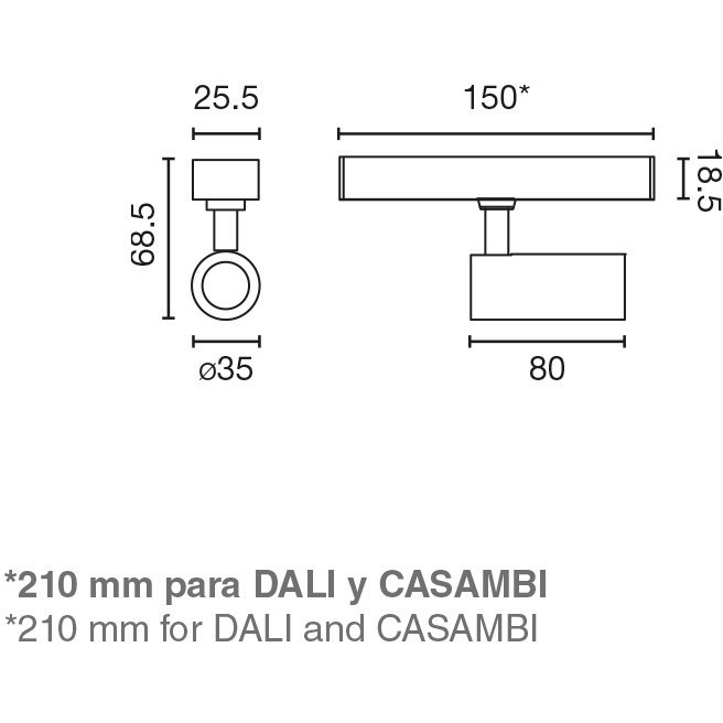 Трековый светильник NESO SLIM HOLE-5W 3000K 20 GRADOS черный