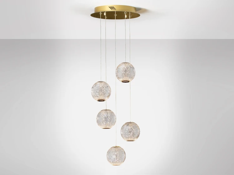 Люстра Austral LED 5L Ø32 золото