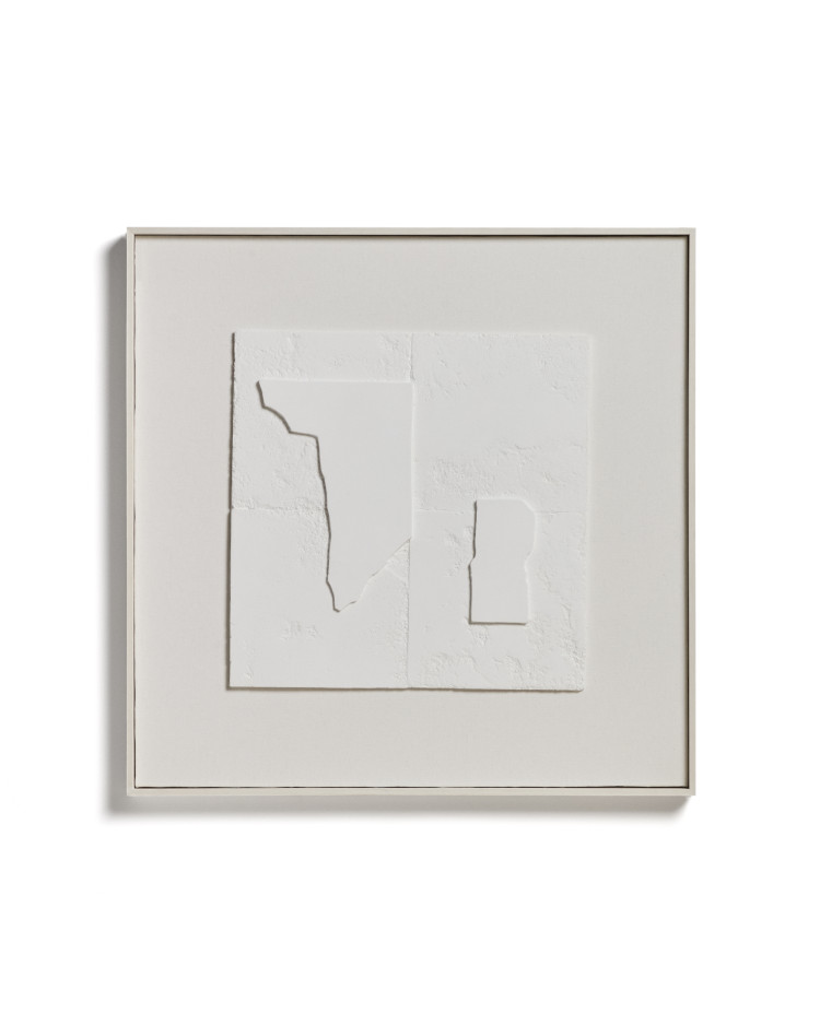 Абстрактная картина Gadir белого цвета, 80 x 80 см