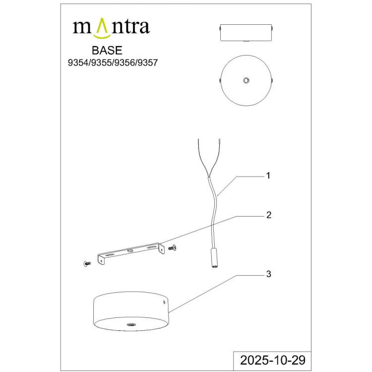 9356+9245 (1L) Подвесной светильник MANTRA BOOMERANG
