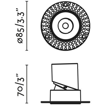 LOX Встраиваемый светильник ORIENTABLE TRIM белый 6-8W 2700K 3