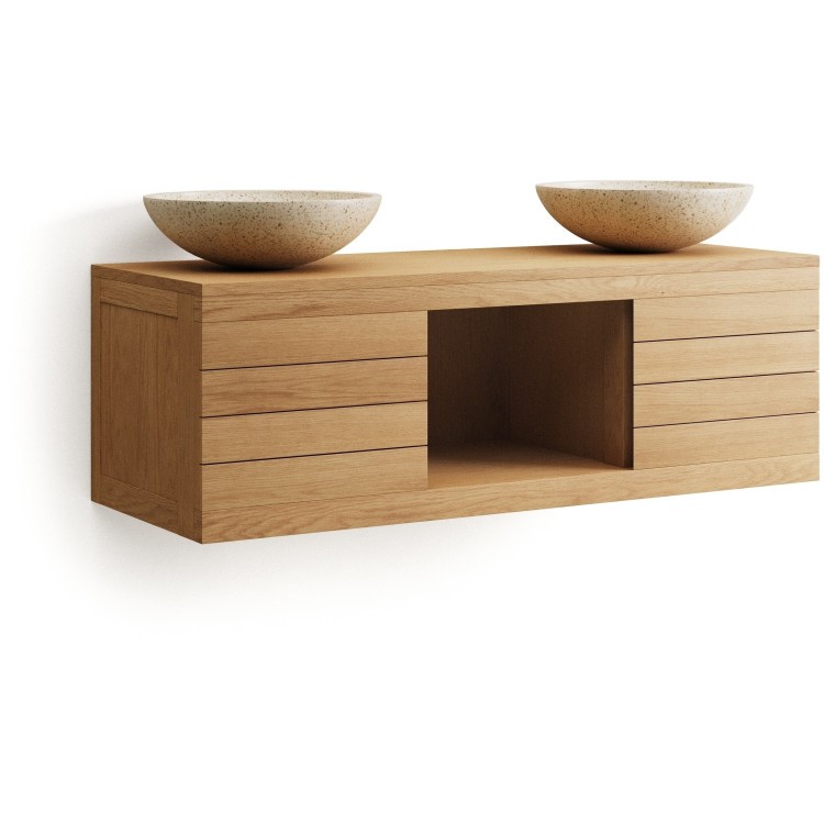 Kenta Мебель для ванной из массива тика с натуральной отделкой, 120 x 45 см