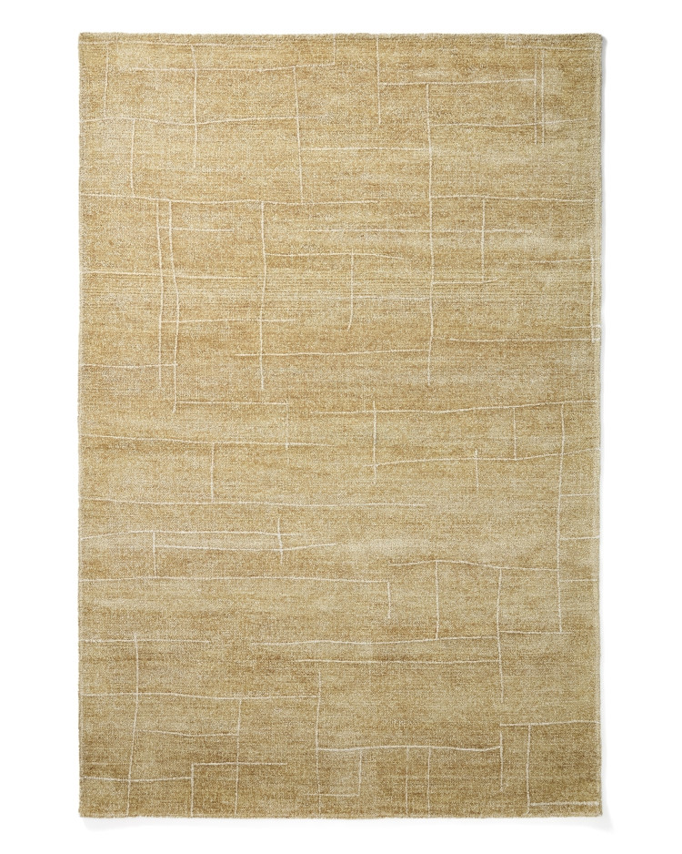 Ковер Eloda из шерсти и вискозы горчичного цвета, 200 x 300 см