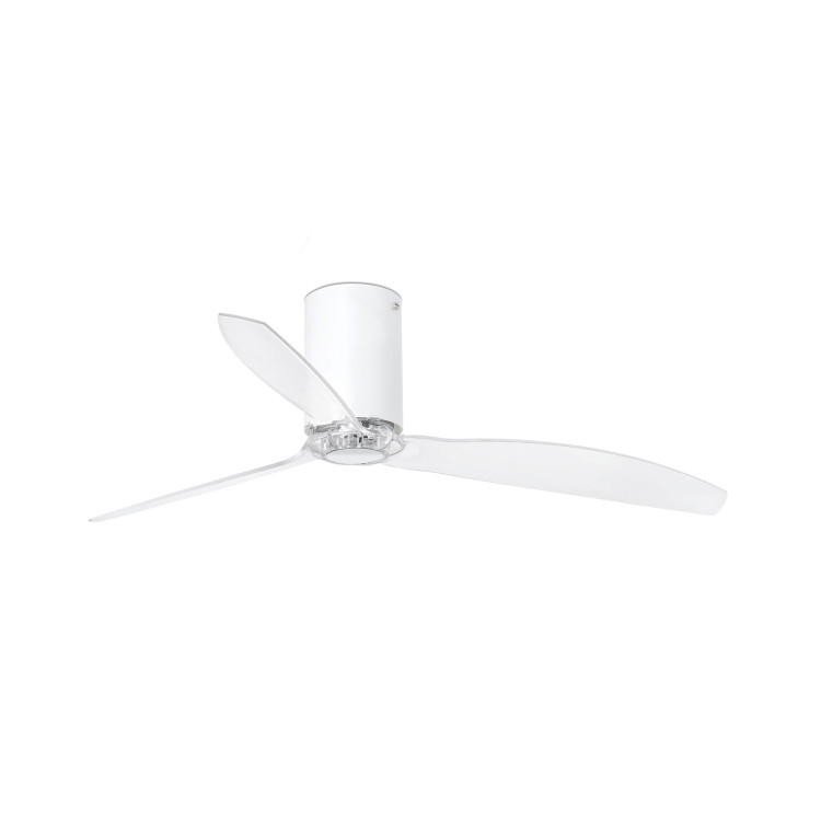Матово-белый / прозрачный потолочный вентилятор Mini Tube Fan