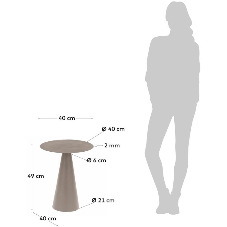 Приставной столик Shirel Ø 40 cm зеленый