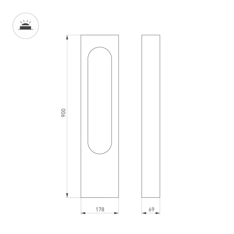 Уличный светильник Arlight LGD-MUSE-BOLL-H900-12W Warm3000 (DG, 296 deg, 230V) 037523