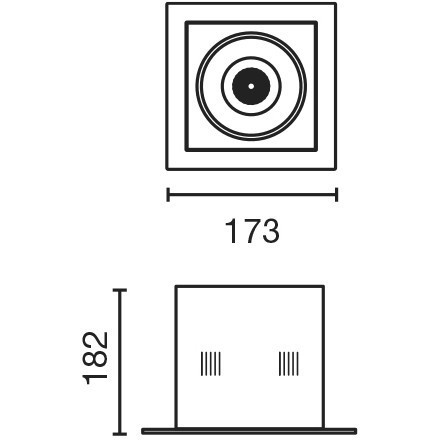 Встраиваемый светильник Colin-1 черный LED 18-25W 2700K 56º
