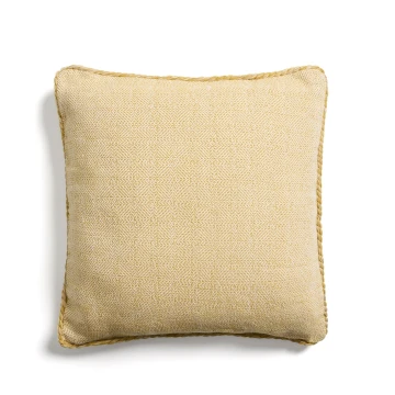 Чехол для подушки Filor из желтого хлопка с плетением, 50 x 50 см