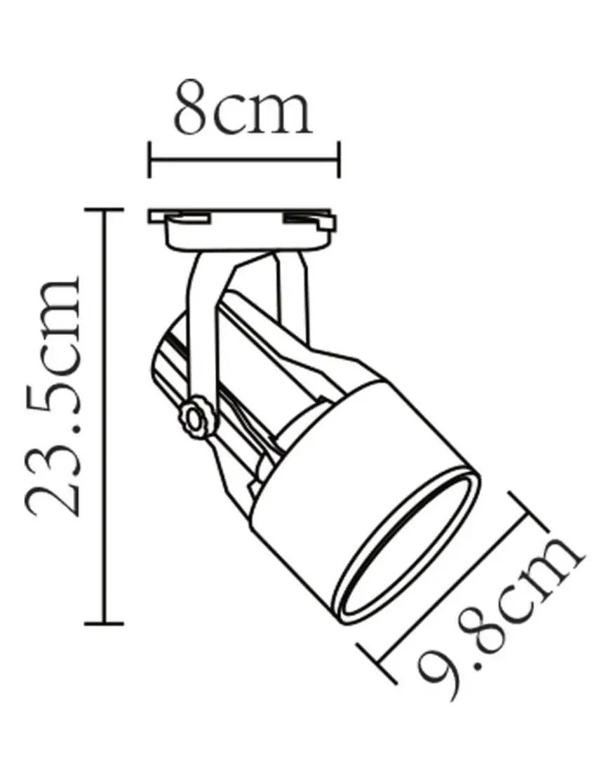 Трековый светильник Arte Lamp A6252PL-1BK