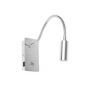 JULIET USB C Chrome настенная лампа с ридером LED 3W 3000K JULIET USB C Chrome настенная лампа с ридером LED 3W 3000K
