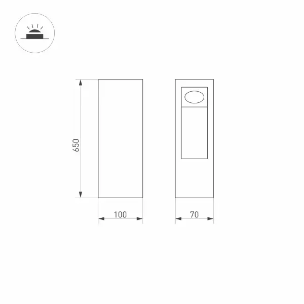 Уличный светодиодный светильник Arlight LGD-Mark-Boll-H650-7W Warm3000 029965