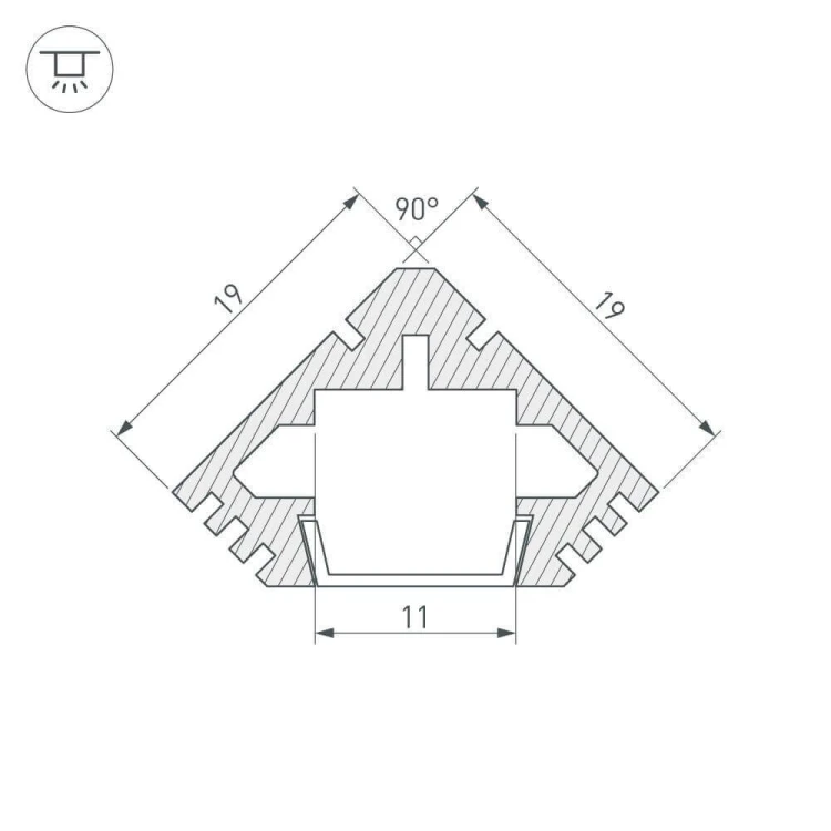 Профиль Arlight PDS45-T-2000 012053