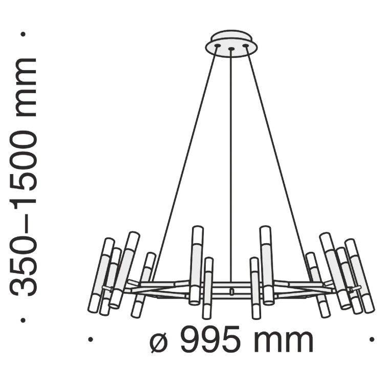 Подвесная люстра Maytoni Vigo MOD031PL-24B