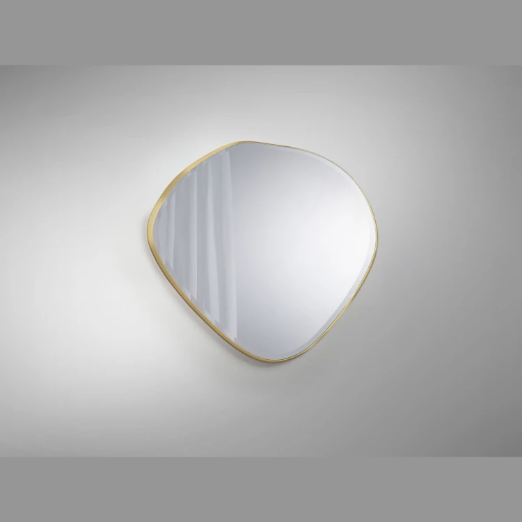 Зеркало овальное Mimo 80X80 золотое