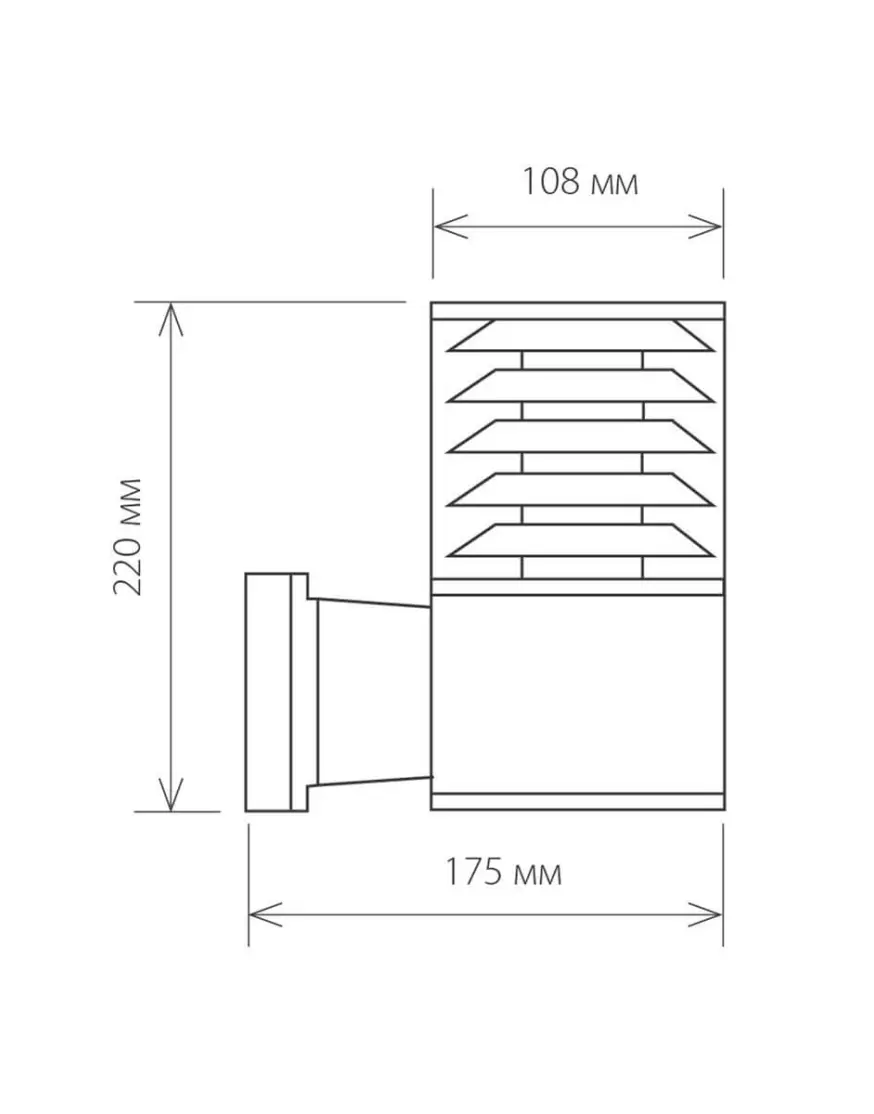 Уличный настенный светильник Elektrostandard 1408 Techno 4690389067693