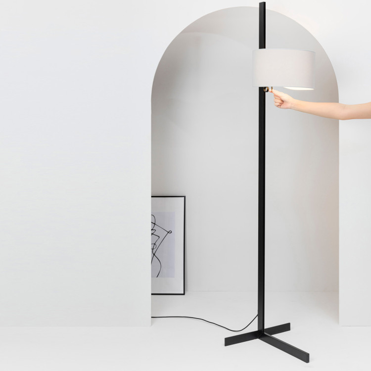 Торшер Stand Up черного и серого цвета E27 20W