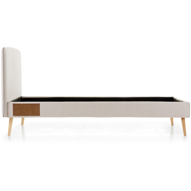 Кровать Lydia 90х190 бежевая