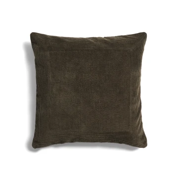 Чехол для подушки Seliria из коричневого вельвета с вышивкой, 50 x 50 см