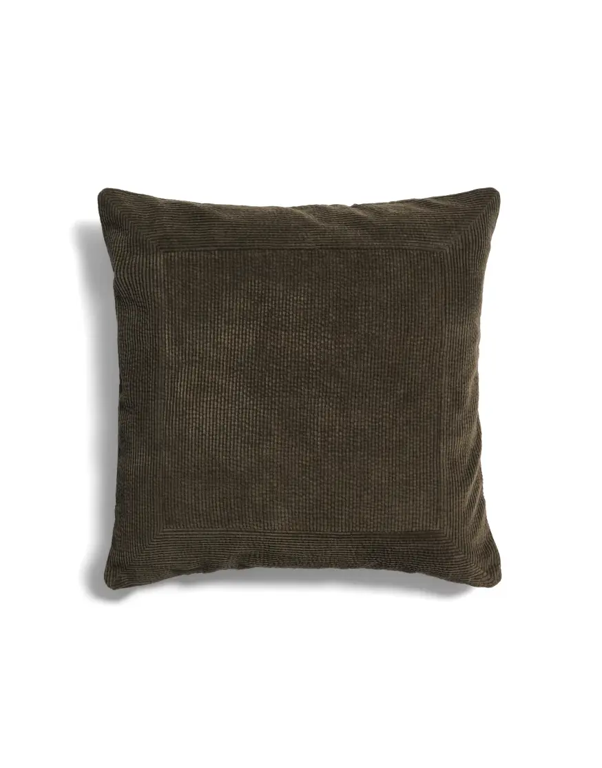 Чехол для подушки Seliria из коричневого вельвета с вышивкой, 50 x 50 см