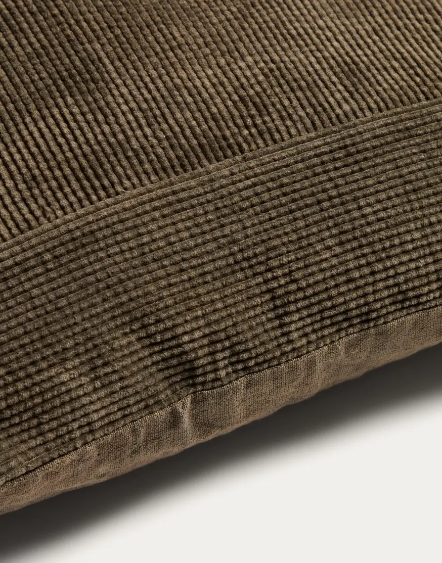Чехол для подушки Seliria из коричневого вельвета с вышивкой, 50 x 50 см