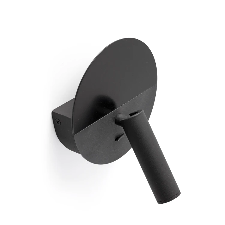DUAS Бра с ридером черный USB C LED 3W 2700K