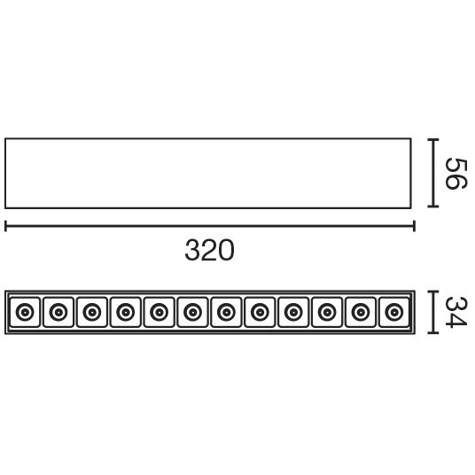 Светильник Neso Point 12 2700K 34 гр.