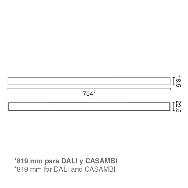 Светильник для линейной системы NESO SLIM LINE-70 2700K черный DALI