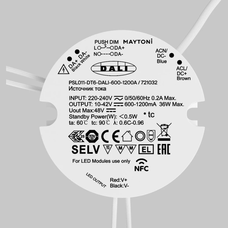 Источник тока Maytoni Dali 36Вт DC42В IP20 721032