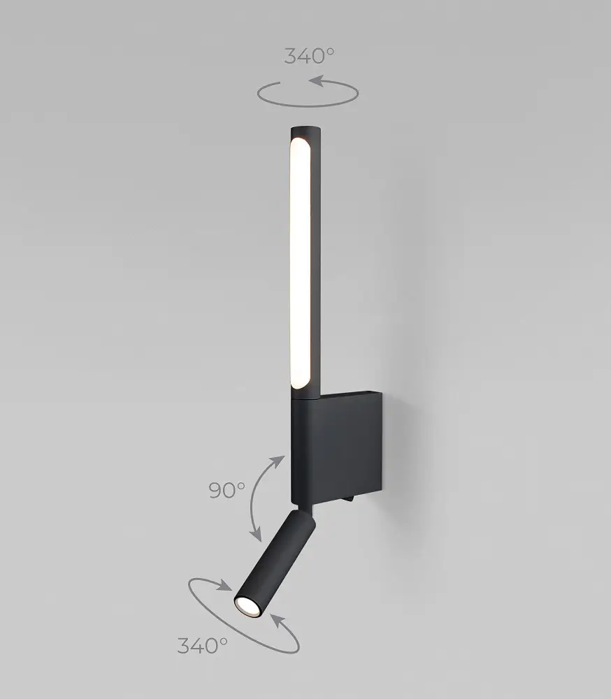Настенный светодиодный светильник Elektrostandard Sarca 4690389180583 40111/LED черный a057584