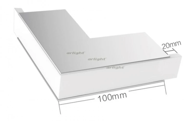 Угол Arlight S2-LINE-4067-L90W внешний 021252