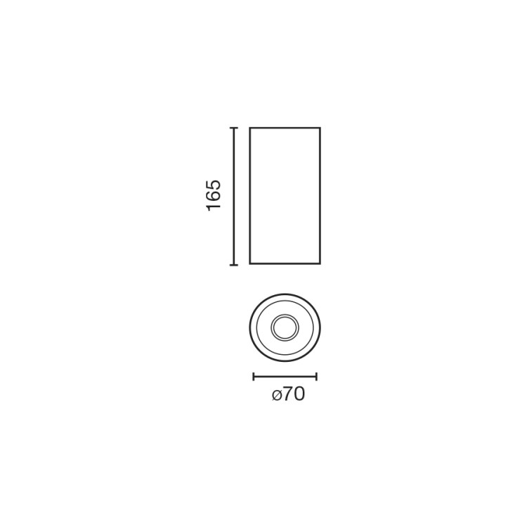 Потолочный светильник FOST CEILING Ш70 28W белый 18° 2700K CRI90 TRIAC