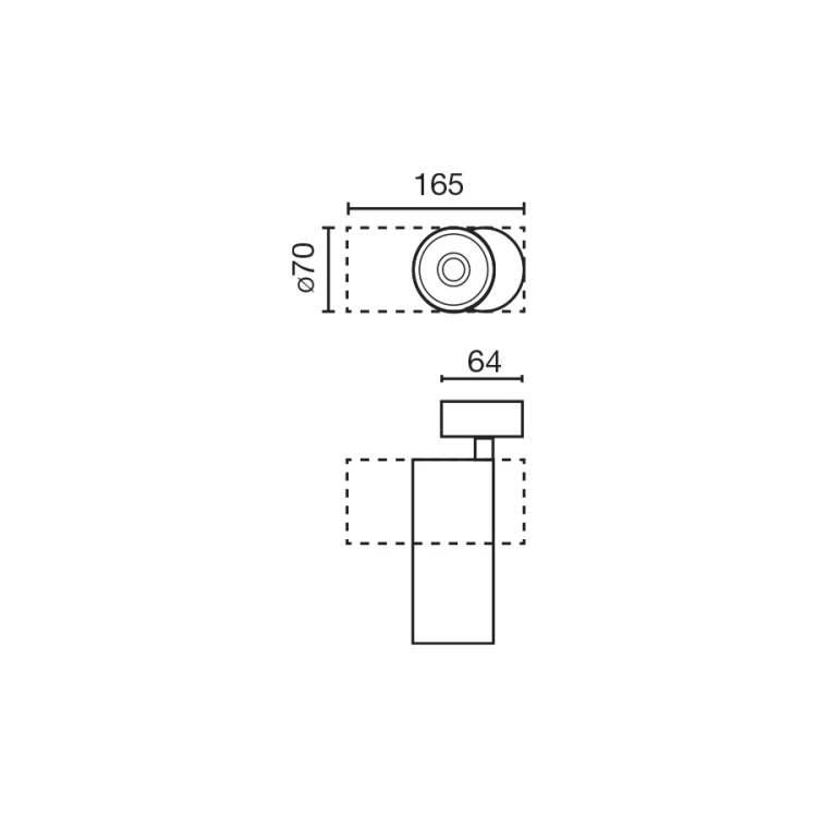 Потолочный светильник FOST SURFACE Ш70 28W черный 23° 3000K CRI97