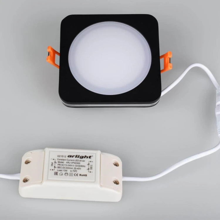Влагозащищенный светильник Arlight LTD-96x96SOL-BK-10W Warm White 022556
