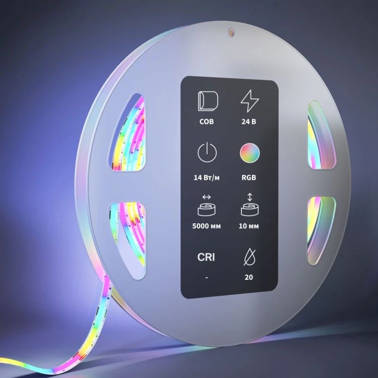 Светодиодная лента Maytoni Ultra 24В COB 14Вт/м RGB 5м IP20 201217