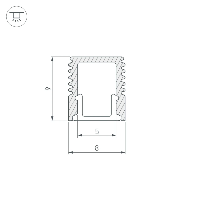 Алюминиевый профиль Arlight SL-MINI-8-2000 WHITE 037109