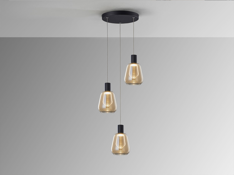 Люстра Carisa 3L золотая D35