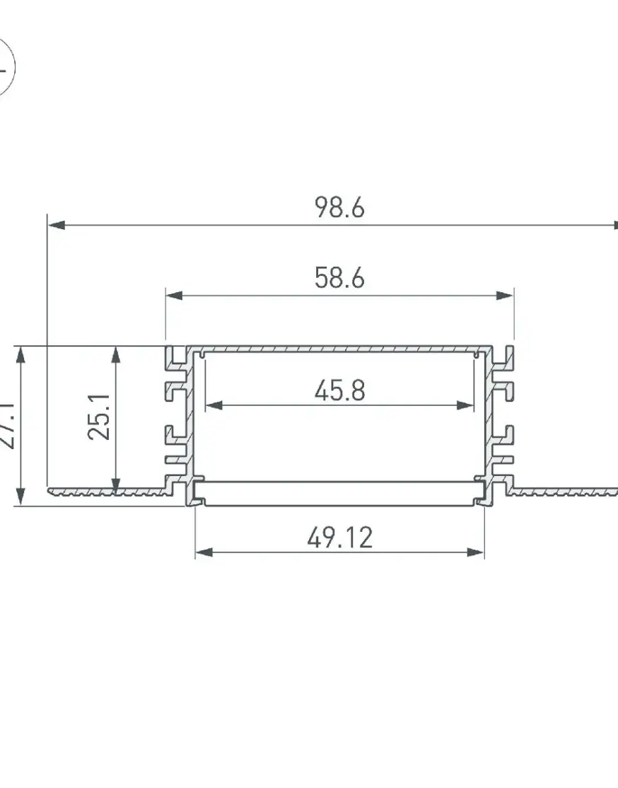 Профиль Arlight FANTOM-W49-2000 ANOD 046430