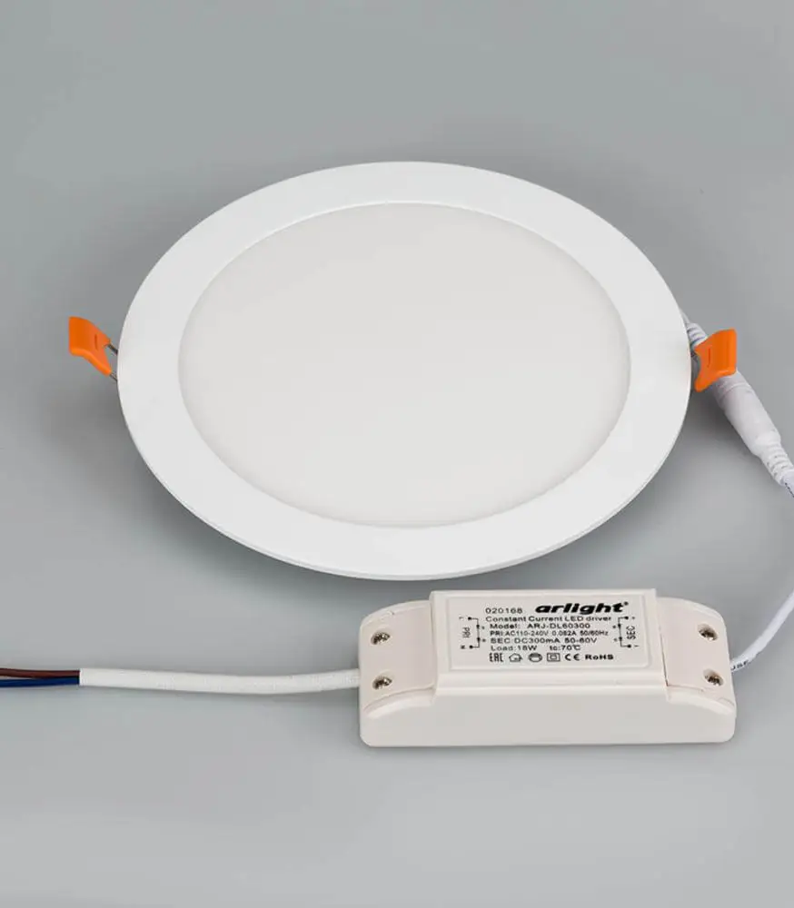 Встраиваемый светодиодный светильник Arlight DL-192M-18W Warm White 020116
