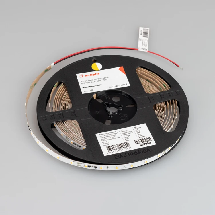 Светодиодная лента Arlight IC-A60-8mm 24V Warm2700 (4.8 W/m, IP20, 2835, 10m) 037958