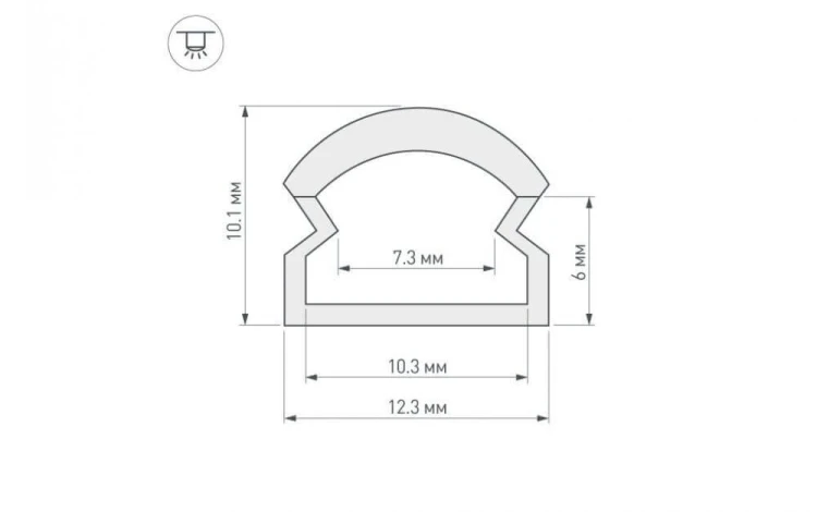 Профиль Arlight WPH-LINE-1210R-2000 OPAL 023303