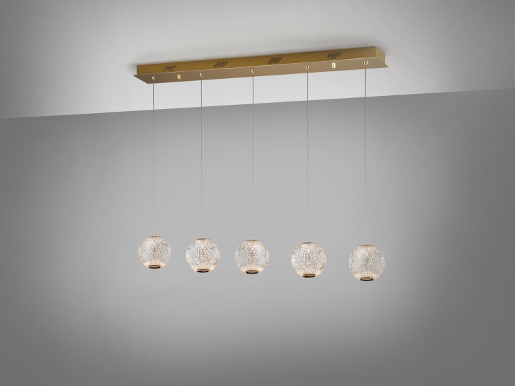 Линейный подвес Austral LED 5L золото